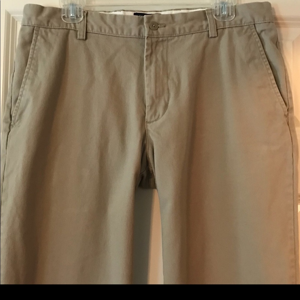 Chaps Khaki Flat Front Pants - image 2